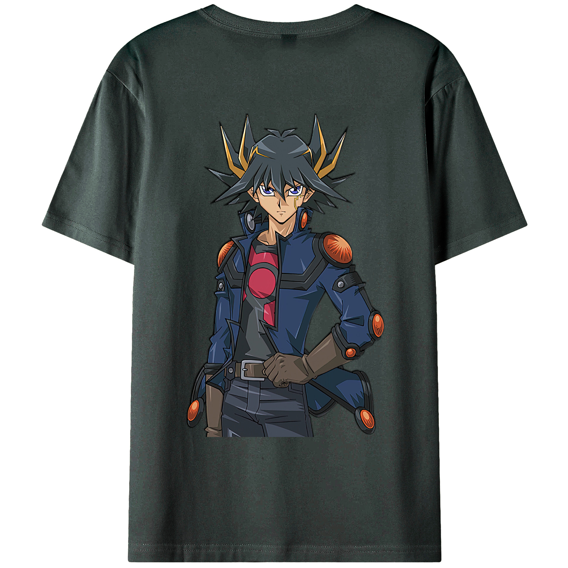 （画像用） 遊☆戯☆王 Yu-Gi-Oh! 綿100％ メンズ半袖Tシャツ（バックプリント） 通気性